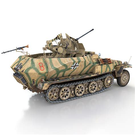 Sd Kfz Ausf C Hanomag Aa Vehicle D Model Obj