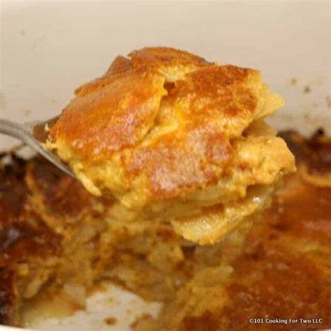 Potatoes baked in a casserole that have · use up some leftover ham to make the best scalloped potatoes ever! Crock Pot Scalloped Potatoes | 101 Cooking For Two