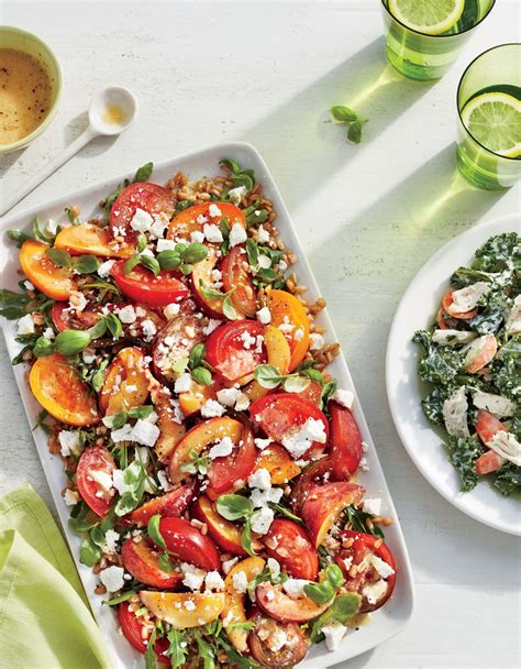 Farro Heirloom Tomato And Peach Salad Recipe Myrecipes