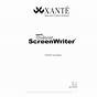 Xante Screenwriter 5 Owner's Manual