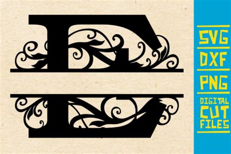 Download Alphabet Floral Svg Split Monogram E Graphic by svgyeahyouknowme - Creative Fabrica