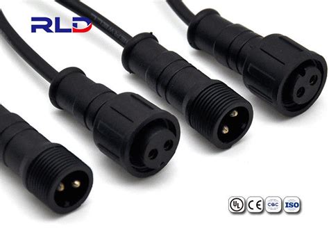2 Pin Ip67 Waterproof Electrical Quick Connectors Wire To Wire Plug