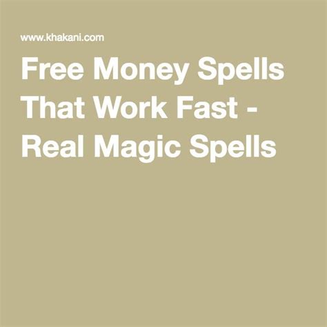 Free Money Spells That Work Fast Real Magic Spells Money Spells