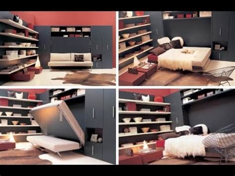 A murphy bed could be the ideal solution for such tight quarters as it has a small footprint yet very functional when hosting guests. Murphy Bed with Sofa and Desk - YouTube