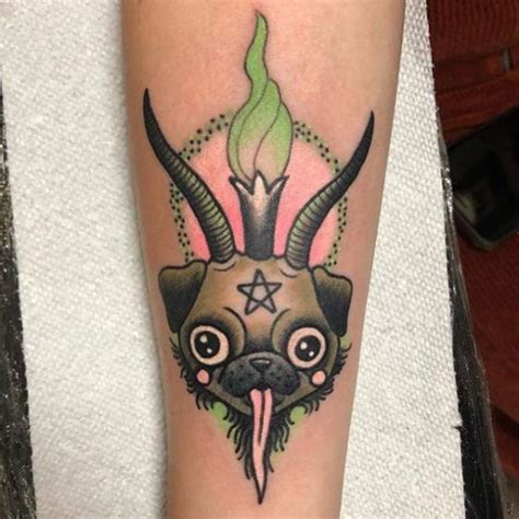 Pug Tattoo By Christina Hock At The Dolorosa Tattoo Pug Tattoo