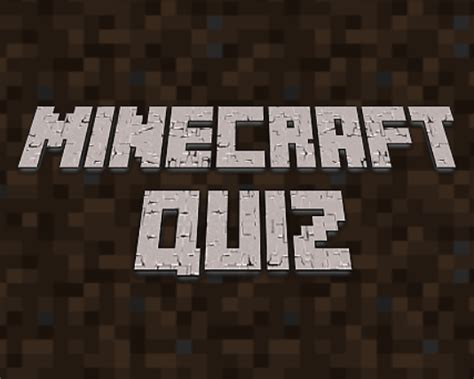 Minecraft Quiz By Gamemakerbc