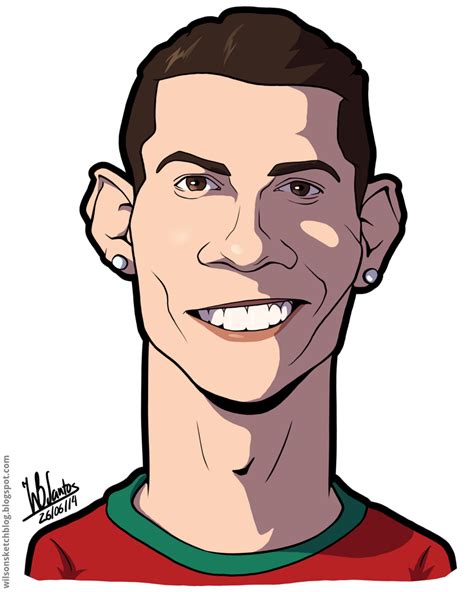 Portugal 2014 Cristiano Ronaldo Cartoon Caricature