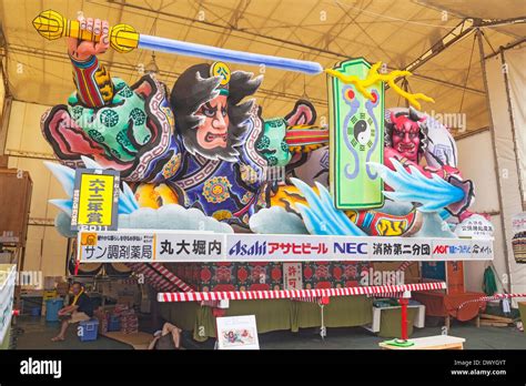 Aomori Nebuta Festival Float Aomori Aomori Prefecture Japan Stock