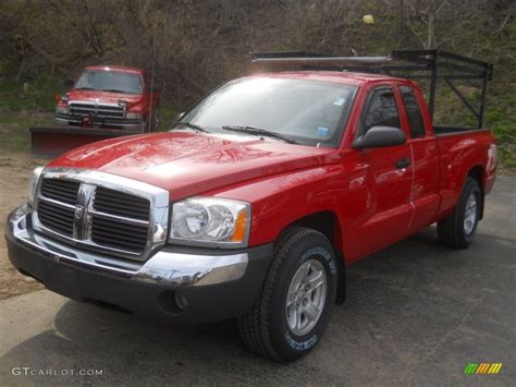 2005 Flame Red Dodge Dakota Slt Club Cab 4x4 63671737 Photo 8