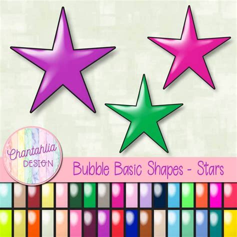 Bubble Basic Shapes Stars Chantahlia Design
