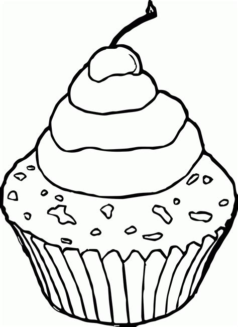 Cupcakes Printable Coloring Pages