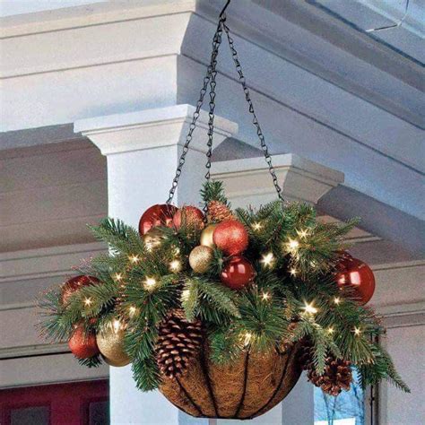 Christmas Hanging Baskets Christmas Pots Outdoor Christmas