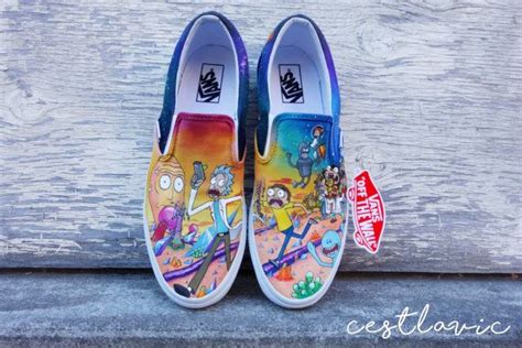 Rick And Morty Mashup Custom Handpainted Shoes For By Cestlavic Vans