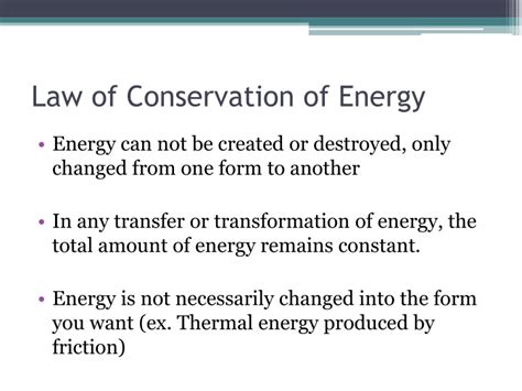 Ppt The Law Of Conservation Of Energy Powerpoint Presentation Id