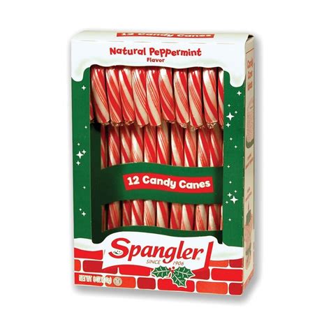 Spangler Candy Canes Box 150g Natural Peppermint Cherry Flavor