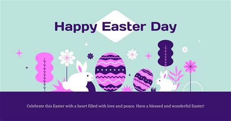 Happy Easter Wishes Facebook Post Piktochart