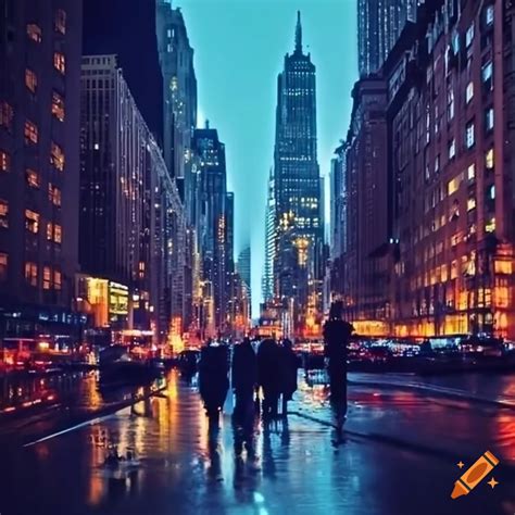 Nighttime Walk In New York City