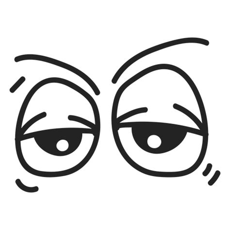 Comic Tired Emoticon Eyes Transparent Png And Svg Vector File