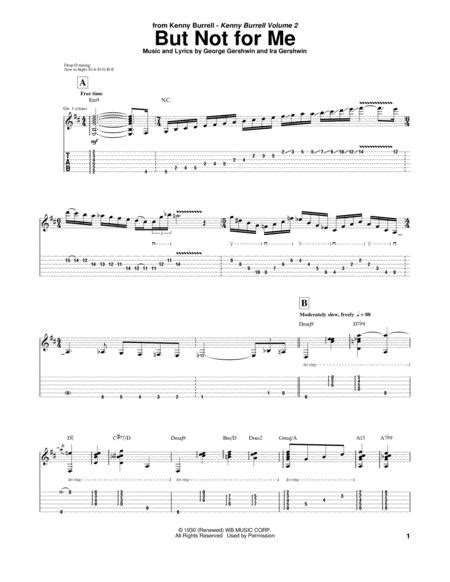 But Not For Me By Kenny Burrell Kenny Burrell Digital Sheet Music For