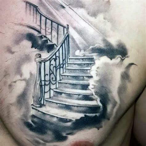 30 Deeply Spiritual And Majestic Stairway To Heaven Tattoos Ideas