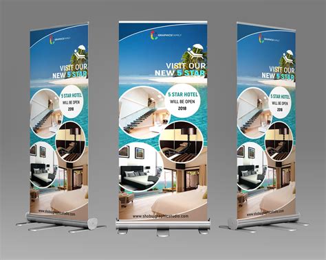 Roll Up Banner Design For Tourist Free Psd