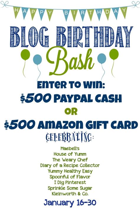 Blog Birthday Bash Giveaway