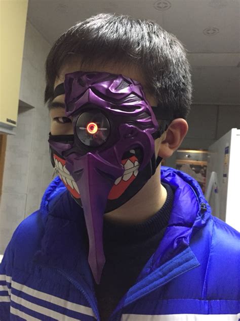 Anime Tokyo Ghoul Kaneki Ken Centipede Face Mask With Light Cosplay Halloween Ebay