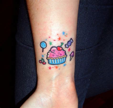 25 Attractive Cupcake Wrist Tattoos