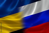 Merged Flag of Ukraine and Russia Stock Illustration | Adobe Stock