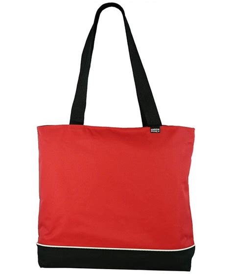 Shoulder Tote Bag With Zipper Red Ca111j1431d