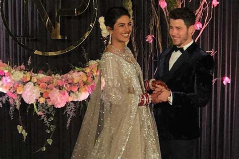 nickyanka delhi reception first look of the newlyweds