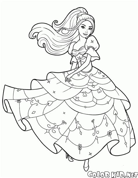 Principessa barbie da colorare : Disegni da colorare - Principessa Barbie