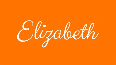 Learn How To Sign The Name Elizabeth Stylishly In Cursive Writing Youtube