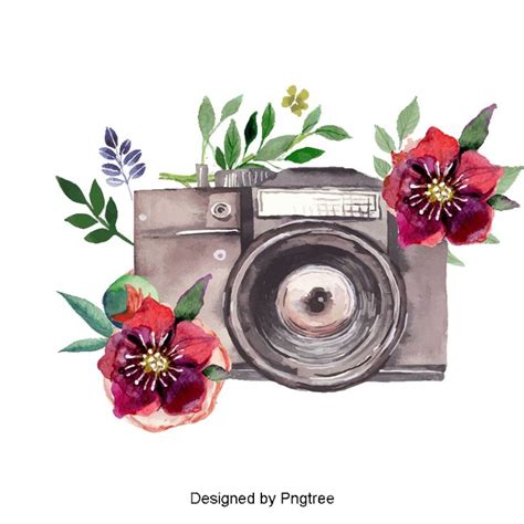 Download Beautiful watercolor hand painted camera vector PNG and PSD | Camera clip art, Camera art ...