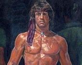 Sylvester Stallone Rambo 2 Art Print 12x16 Signed And Dated Etsy