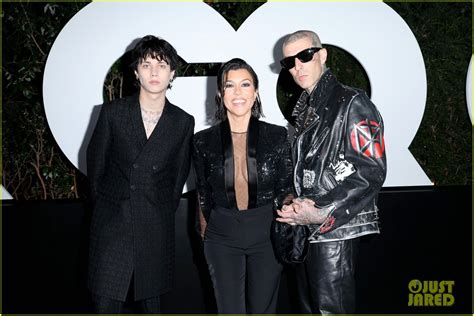 Kourtney Kardashian Joins Husband Travis Barker And His Son Landon At Gq Men Of The Year Party