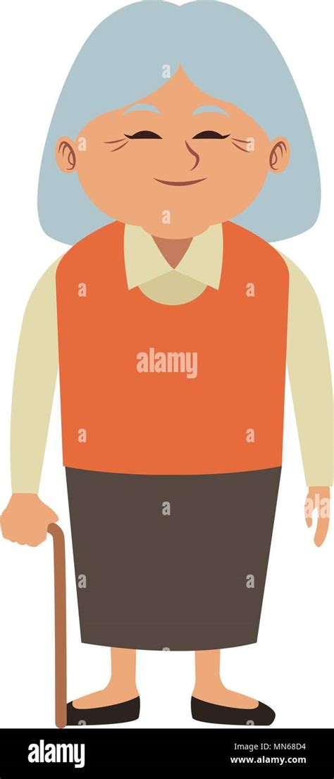 Cute Dibujos Animados Abuela Imagen Vector De Stock Alamy The Best