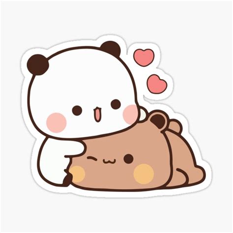 Panda Bear Bubu Dudu Love Couple Valentine Sticker For Sale By