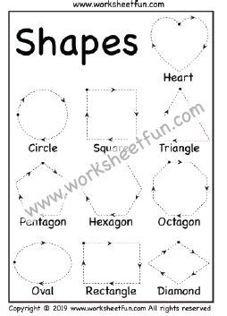 preschool worksheets shape tracing worksheetfun shapes preschool