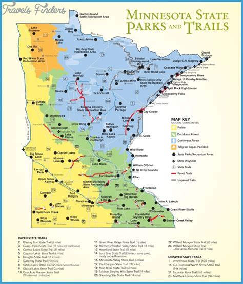 Scenic State Park Map Minnesota Travelsfinderscom