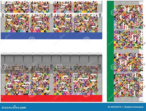Grandstands And Crowds Stock Vector Illustration Of Event 65654676