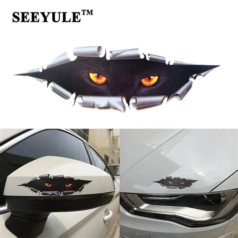 Buy 1pc Seeyule Horrible Car Sticker 3d Cat Eyes