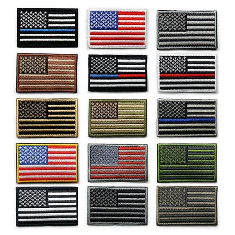 6 Styles American Flag Badges Embroidered United States Flag Patch