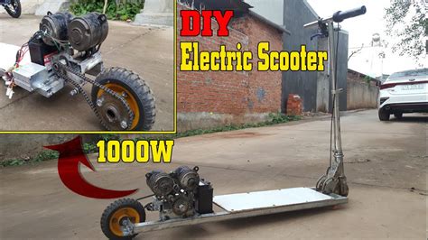 How To Make Electric Scooter Using Two W Motor Youtube