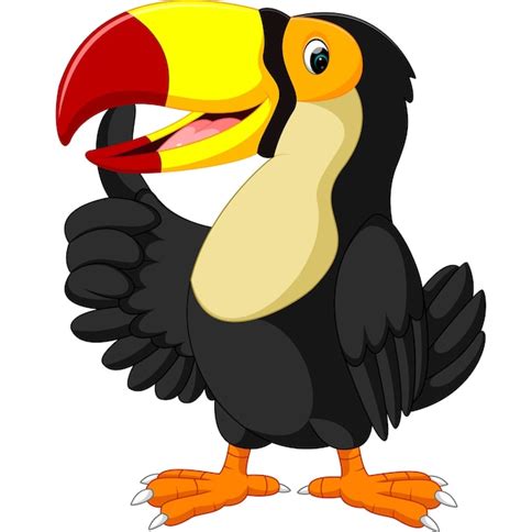 Cartoon Happy Bird Toucan Vector Premium Download