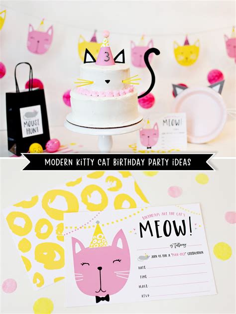 7 Modern Kitty Cat Birthday Party Ideas Hostess With The Mostess