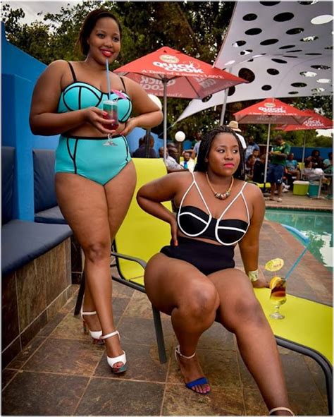 Photos Plus Size South African Women Step Out In Bikini For Pool Party