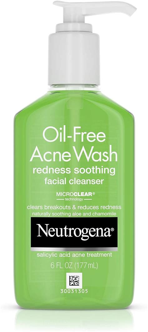 Neutrogena Oil Free Acne And Redness Facial Cleanser Soothing Face