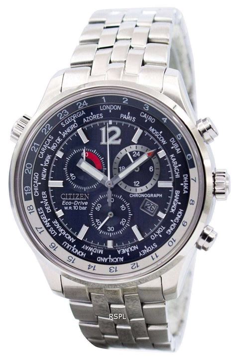 Citizen Eco Drive Chronograph World Time At0360 50l At0360 Mens Watch