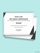 Pet Death Certificate Template Free - Printable Form, Templates and Letter